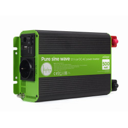 EnerGenie EG-PWC-PS500-01 EG-PWC-PS500-01, Inversor para coche, Auto, 10 - 16 V, 500 W, 230 V, 50 Hz