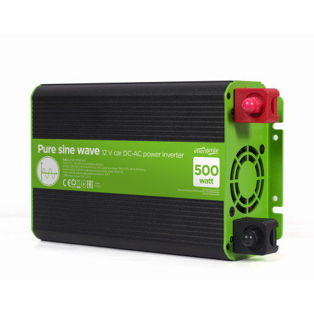 EnerGenie EG-PWC-PS500-01 EG-PWC-PS500-01, Inversor para coche, Auto, 10 - 16 V, 500 W, 230 V, 50 Hz