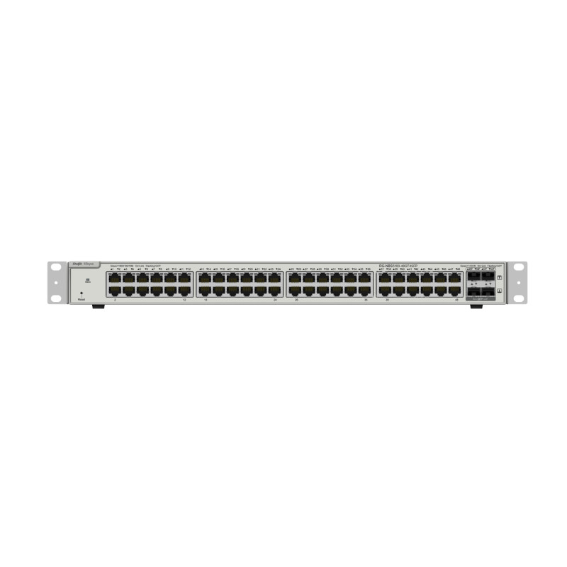 Ruijie Networks RG-NBS5100-48GT4SFP RG-NBS5100-48GT4SFP, Gestionado, L3, Gigabit Ethernet (10/100/1000), Montaje en rack