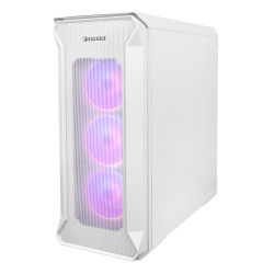 GENESIS NPC-1872 Irid 505 ARGB, Midi Tower, PC, Blanco, ATX, micro ATX, Mini-ATX, ABS, Acero, Vidrio templado, Juego