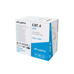 Lanberg LCU6-11CU-0100-S LCU6-11CU-0100-S, 100 m, Cat6, U/UTP (UTP), Gris