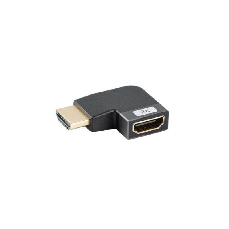 Lanberg AD-HDMI-09 AD-HDMI-09, HDMI tipo A (Estándar), HDMI tipo A (Estándar), Hembra, Macho, Derecho, Angular