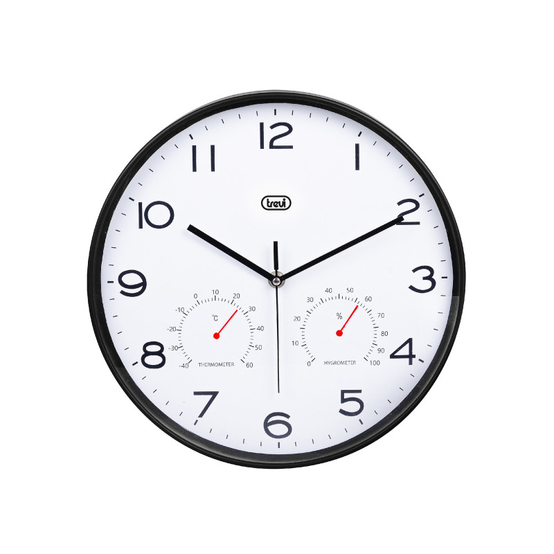 Trevi 0M351000 OM 3510 T, Reloj despertador analógico, Alrededor, Negro, Batería, AA, 300 mm