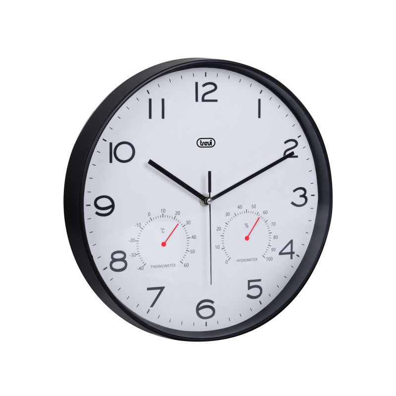 Trevi 0M351000 OM 3510 T, Reloj despertador analógico, Alrededor, Negro, Batería, AA, 300 mm