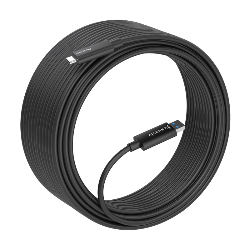 AISENS A157-0926 A157-0926, 25 m, 2 x USB A, USB C, USB 3.2 Gen 2 (3.1 Gen 2), 10 Gbit/s, Negro