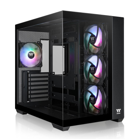 Thermaltake CA-1Z2-00M1WN-00 View 380 TG ARGB, Midi Tower, PC, Negro, ATX, micro ATX, Mini-ITX, SPCC, Vidrio templado, Juego