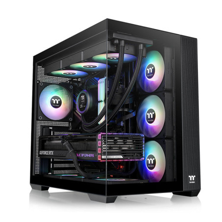 Thermaltake CA-1Z2-00M1WN-00 View 380 TG ARGB, Midi Tower, PC, Negro, ATX, micro ATX, Mini-ITX, SPCC, Vidrio templado, Juego