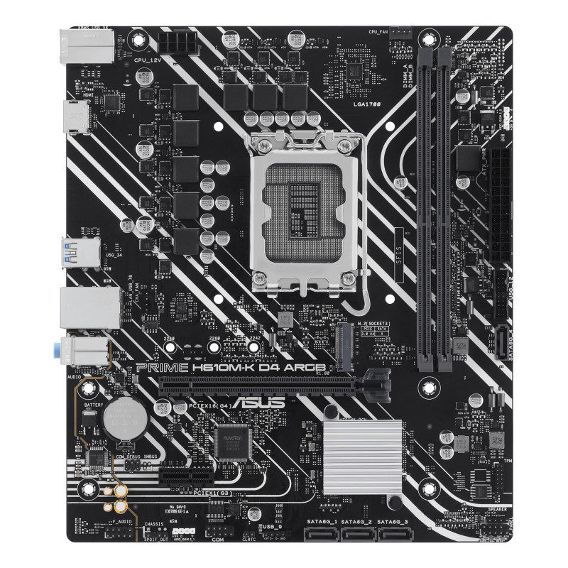 ASUS 90MB1HN0-M0EAY0 PRIME H610M-K D4 ARGB, Intel, LGA 1700, Intel® Celeron®, Intel® Pentium® Gold, Intel® Core™ i3,