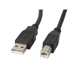 Lanberg CA-USBA-11CC-0005-BK CA-USBA-11CC-0005-BK, 0,5 m, USB A, USB B, USB 2.0, 0,48 Gbit/s, Negro