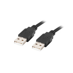 Lanberg CA-USBA-20CU-0005-BK CA-USBA-20CU-0005-BK, 0,5 m, USB A, USB A, USB 2.0, 0,48 Gbit/s, Negro