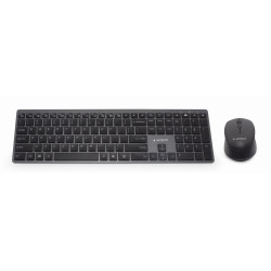 Gembird KBS-ECLIPSE-M500-ES KBS-ECLIPSE-M500-ES, Inalámbrico y alámbrico, USB + Bluetooth, Switch de tecla de tijera, QWERTY,