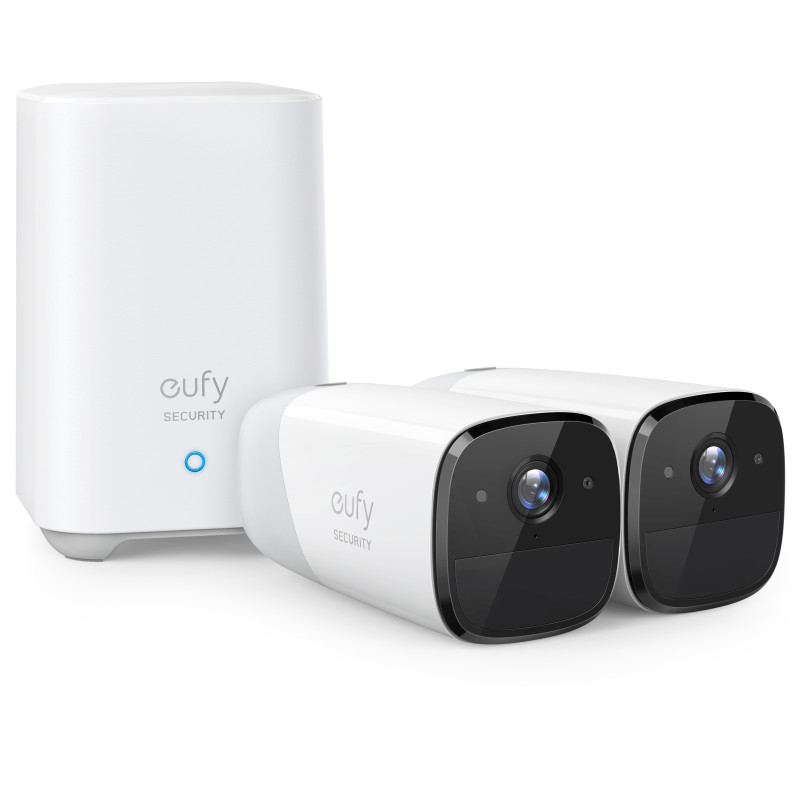 Eufy T88513D1 Camaras de Vigilancia eufyCam 2 Pro, 2K Cámara IP Exterior, 365 días de batería, Compatible con HomeKit,