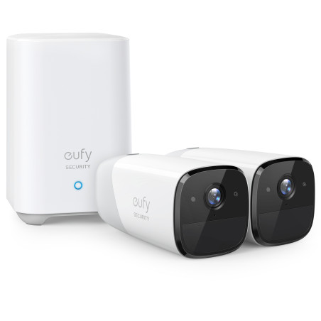 Eufy T88513D1 Camaras de Vigilancia eufyCam 2 Pro, 2K Cámara IP Exterior, 365 días de batería, Compatible con HomeKit,
