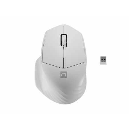 NATEC NMY-1972 Siskin 2, mano derecha, Óptico, Bluetooth, 1600 DPI, Blanco