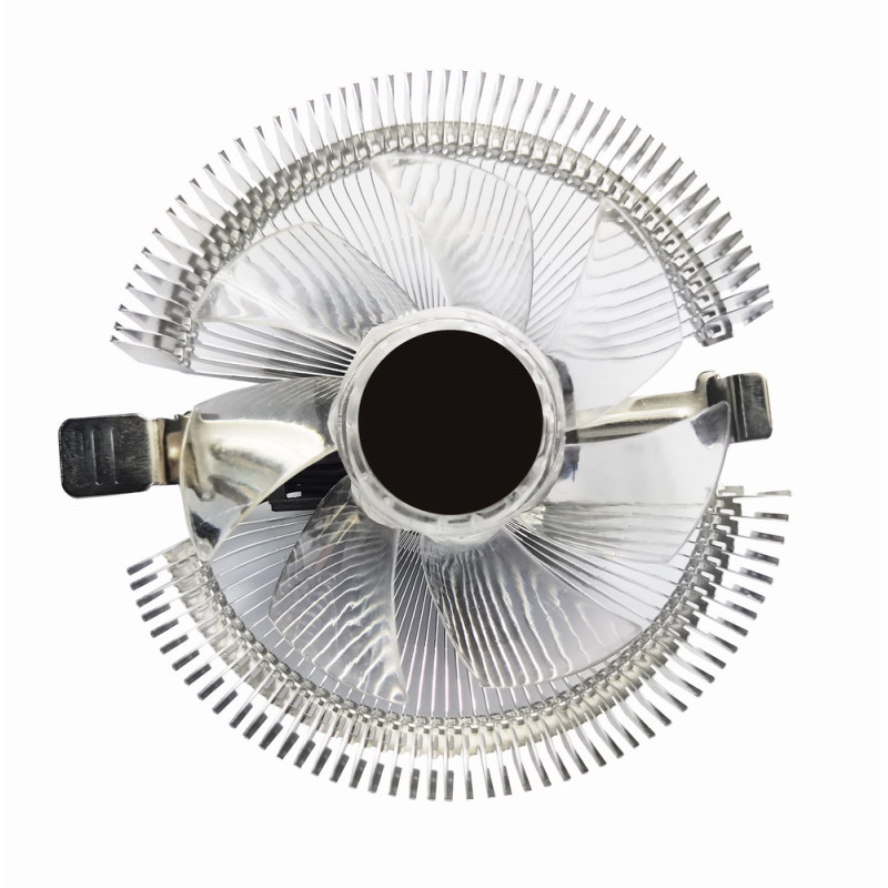 Gembird CPU-HURACAN-X40 CPU-HURACAN-X40, Refrigerador de aire, 9 cm, 800 RPM, 1600 RPM, Transparente