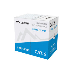 Lanberg LCS6-11CU-0305-S LCS6-11CU-0305-S, 305 m, Cat6, SF/UTP (S-FTP), Gris