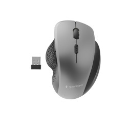 Gembird MUSW-6B-02-BG MUSW-6B-02-BG, mano derecha, Óptico, RF inalámbrico, 1600 DPI, Negro, Plata 2