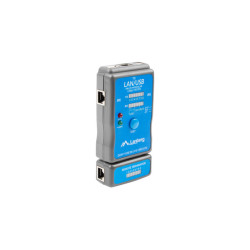 Lanberg NT-0403 NT-0403, Comprobador de alimentación PoE, RJ-11, RJ-45, USB, PoE testing, Azul, Coaxial