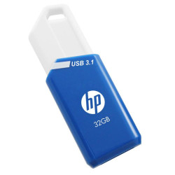 HP HPFD755W-32 x755w, 32 GB, USB tipo A, 3.2 Gen 1 (3.1 Gen 1), 75 MB/s, Deslizar, Azul, Blanco
