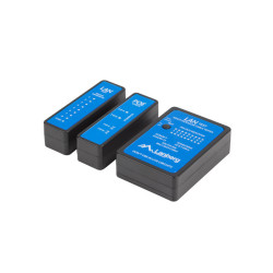 Lanberg NT-0404 NT-0404, Comprobador de alimentación PoE, BNC, RJ-11, RJ-45, PoE testing, Negro, Azul, 9 V