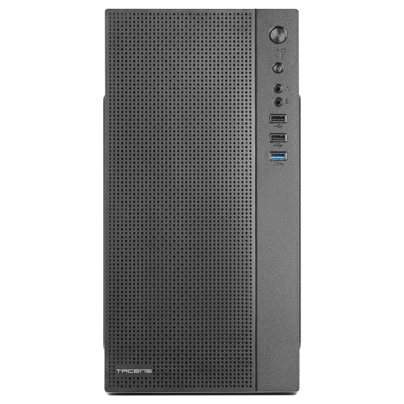 Tacens Anima AC5 AC5, Caja Ordenador Compacta Micro ATX, Frontal Malla Refrigeración, USB 3.0, Negro, Mini Tower, PC, Negro,