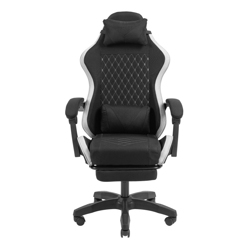 Mars Gaming MGCXFGRW MGC-X Fabric, Silla para videojuegos de PC, 120 kg, Asiento acolchado, Respaldo acolchado, 190 cm, Negro