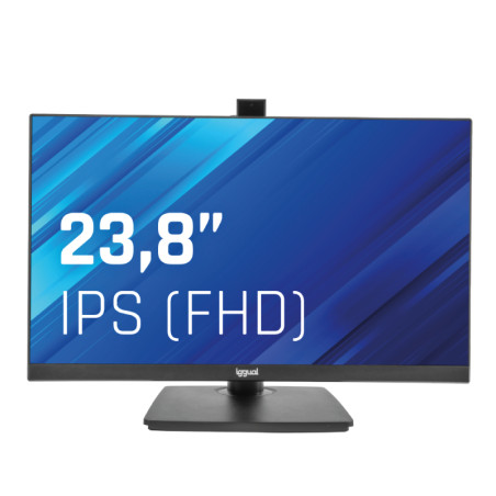iggual IGG320020 Monitor 23,8" IPS FHD 120Hz VGA HDMI webcam, 60,5 cm (23.8"), 1920 x 1080 Pixeles, Full HD, LED, 1 ms, Negro