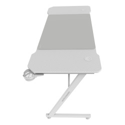 Mars Gaming MGDX140W MGD-X140, Mesa Gaming Ergonómica, Superficie en Fibra de Carbono, Estructura Metálica, Alfombrilla XXL, 2