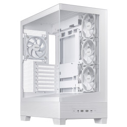 ASUS 90DC00R3-B19000 A31 Plus TG ARGB WHITE, Midi Tower, PC, Blanco, ATX, micro ATX, Mini-ITX, Metal, Juego