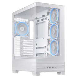ASUS 90DC00R3-B19000 A31 Plus TG ARGB WHITE, Midi Tower, PC, Blanco, ATX, micro ATX, Mini-ITX, Metal, Juego 2