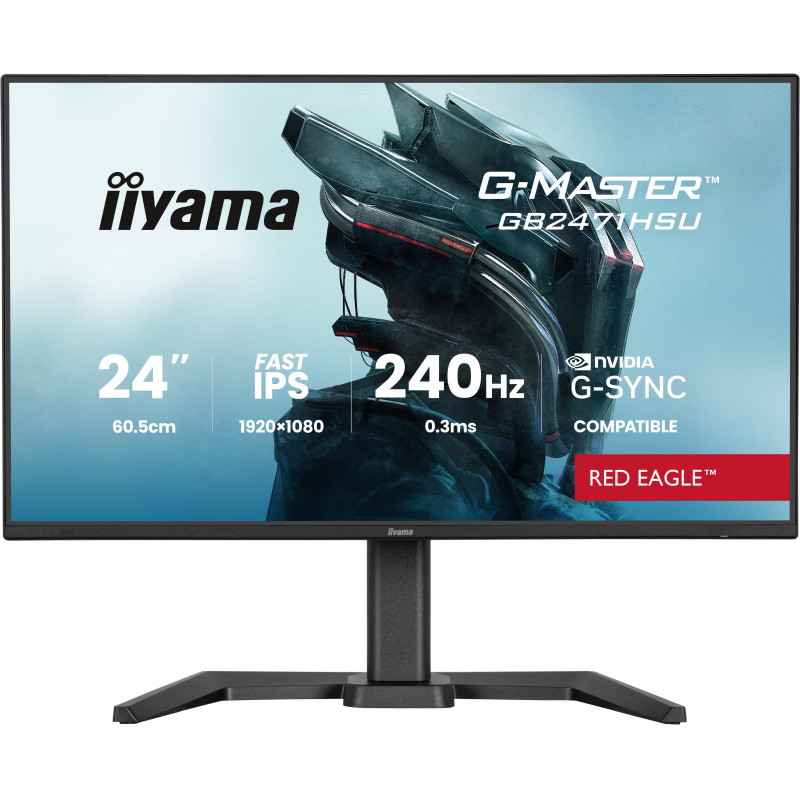 iiyama GB2471HSU-B1 G-MASTER GB2471HSU-B1, 60,5 cm (23.8"), 1920 x 1080 Pixeles, Full HD, Negro