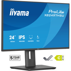 iiyama XB2497HSU-B1 ProLite XB2497HSU-B1, 60,5 cm (23.8"), 1920 x 1080 Pixeles, Full HD, LED, 4 ms, Negro