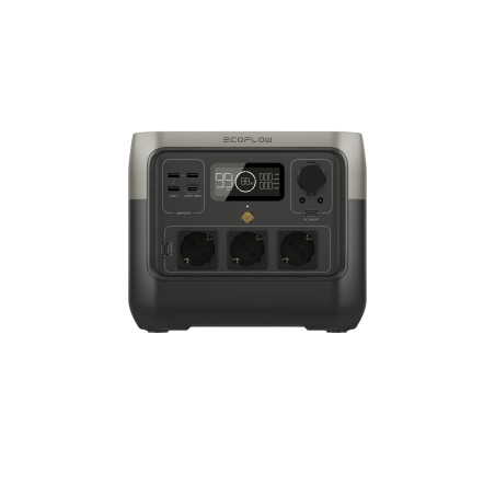 EcoFlow ZMR620-B-EU River 2 Pro, Corriente alterna, CC, Solar, USB, 768 Wh, 800 W, 800 W, 1600 W, 10 A