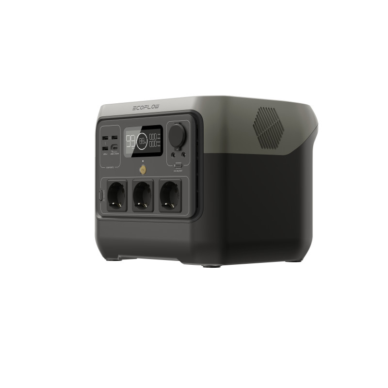 EcoFlow ZMR620-B-EU River 2 Pro, Corriente alterna, CC, Solar, USB, 768 Wh, 800 W, 800 W, 1600 W, 10 A