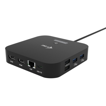 i-tec C31DUALHDMIDOCKPD USB-C Dual HDMI Docking Station with Power Delivery 100 W, Alámbrico, USB 3.2 Gen 2 (3.1 Gen 2)