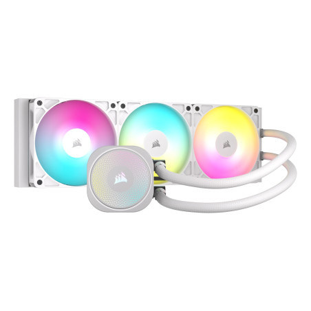 Corsair CW-9060095-WW Nautilus 360 RS ARGB Liquid, Sistema de refrigeración líquida todo en uno, 1700 RPM, Blanco