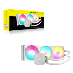 Corsair CW-9060095-WW Nautilus 360 RS ARGB Liquid, Sistema de refrigeración líquida todo en uno, 1700 RPM, Blanco 2