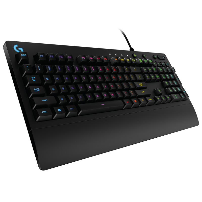 Logitech G 920-008093 G213 Prodigy, Completo (100%), Alámbrico, USB, QWERTY, LED RGB, Negro