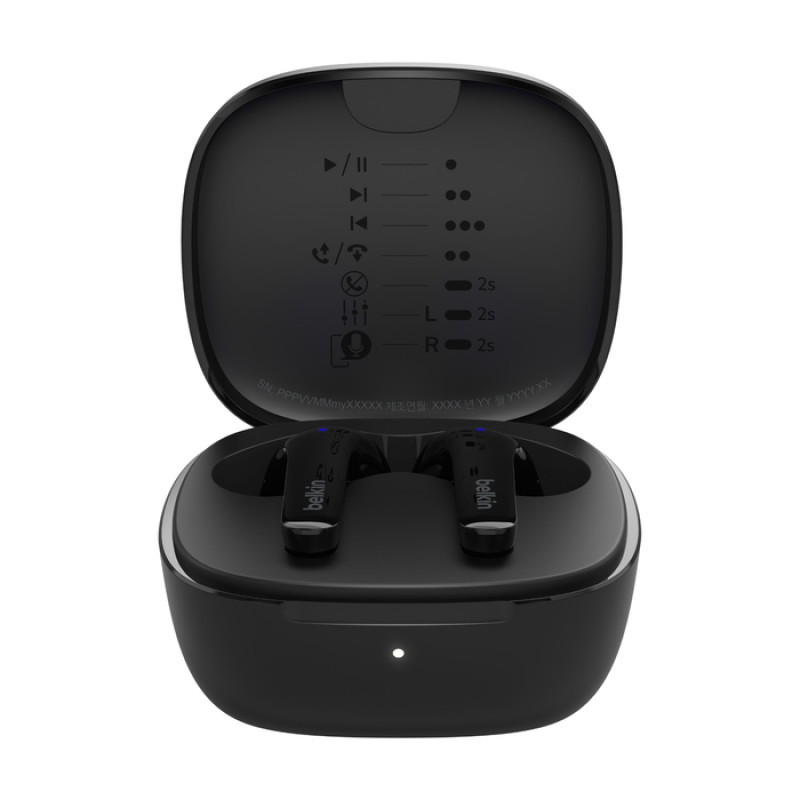 Belkin AUC010BTBK SoundForm Motion, True Wireless Stereo (TWS), Llamadas/Música/Deporte/Uso diario, Auriculares, Negro