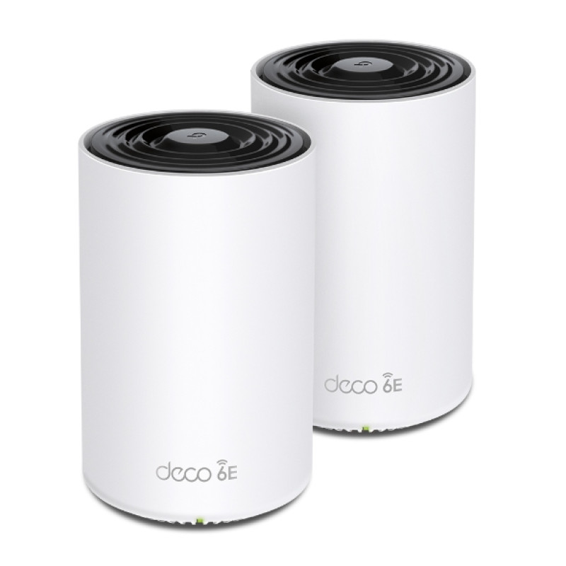TP-Link DECO XE75(2-PACK) Deco XE75, Blanco, Interno, 510 m², Tribanda (2.4 GHz / 5 GHz / 6 GHz), Wi-Fi 6E (802.11ax),