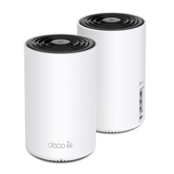 TP-Link DECO XE75(2-PACK) Deco XE75, Blanco, Interno, 510 m², Tribanda (2.4 GHz / 5 GHz / 6 GHz), Wi-Fi 6E (802.11ax), 2