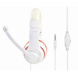 Gembird MHS-03-WTRD MHS-03-WTRD, Alámbrico, Llamadas/Música, 20 - 20000 Hz, 200 g, Auriculares, Rojo, Blanco 2