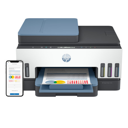 HP 28B76A Smart Tank 7306 Inalámbrico All-in-One Color Impresora, Impresión a doble cara; Copiadora y escáner, Inyección de