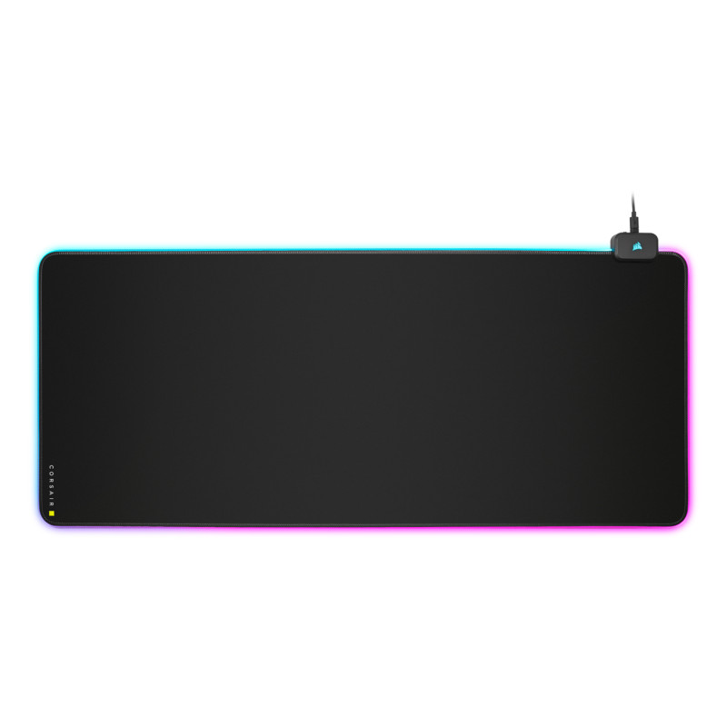 Corsair CH-9417070-WW MM700 RGB, Negro, Monocromo, Caucho, USB con suministro de corriente, Base antiderrapante, Alfombrilla de