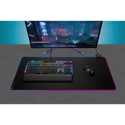 Corsair CH-9417070-WW MM700 RGB, Negro, Monocromo, Caucho, USB con suministro de corriente, Base antiderrapante, Alfombrilla de 2