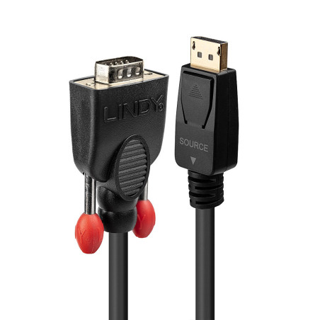 Lindy 41943 41943, 3 m, VGA (D-Sub), DisplayPort, Macho, Macho, Oro