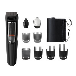 Philips MG3740/15 MULTIGROOM Series 3000 MG3740/15 Cara y cabello 9 en 1, Negro, Rectángulo, Barba, Oído, Ceja, Bigote, 2