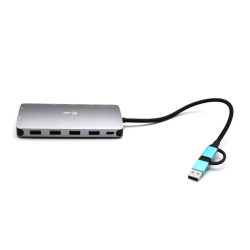 i-tec CANANOTDOCKPD USB 3.0 USB-C/Thunderbolt 3x Display Metal Nano Dock with LAN + Power Delivery 100 W, Alámbrico, USB 3.2 2