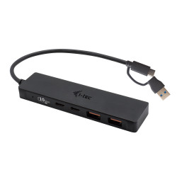i-tec C31HUBMETAL2A2C Metal USB-A/USB-C HUB 2x USB 3.0 + 2x USB-C (10 Gbps), USB 3.2 Gen 1 (3.1 Gen 1) Type-C, USB 3.2 Gen 1