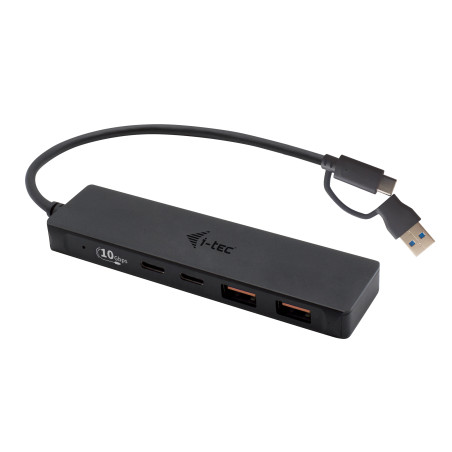 i-tec C31HUBMETAL2A2C Metal USB-A/USB-C HUB 2x USB 3.0 + 2x USB-C (10 Gbps), USB 3.2 Gen 1 (3.1 Gen 1) Type-C, USB 3.2 Gen 1